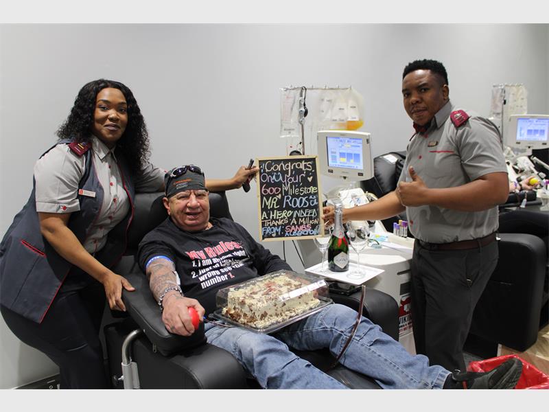 Gerhard Roos has donated blood, plasma and platelets for more than two decades and says he plans to continue for as long as he can.