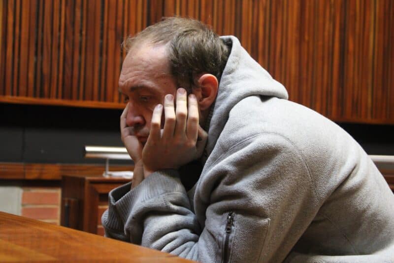 Frederick ‘Freddie’ Vermeulen stands accused of killing his then wife, Juanita Vermeulen. Juanita’s body was discovered in the boot of her vehicle at a shopping centre in Brackenhurst, Alberton.