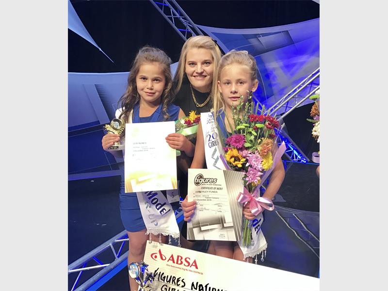 CUTENESS: Fashion section, girls two to six years old, second runner-up Lexi Nunes, Natacha Thompson and winner fashion model, Amberley Funda.