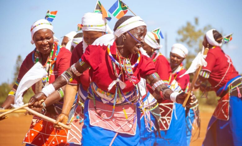 The grandmothers of Makgakgase a Matotoka display their agility through the indigenous dance (2)