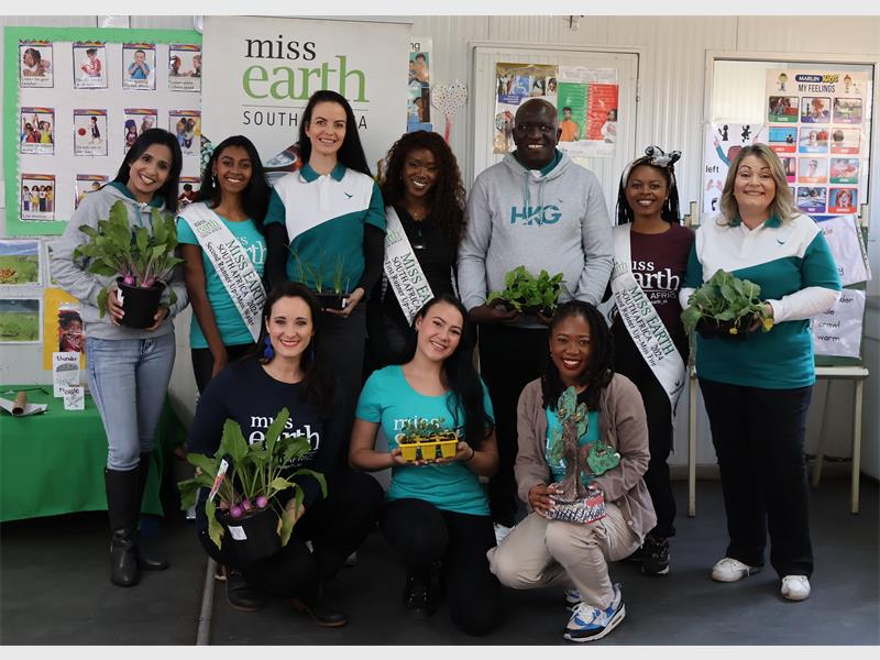 Miss Earth South Africa’s special initiative on World Environment Day turned a forgotten corner of Zodiac Primary into a vegetable garden.