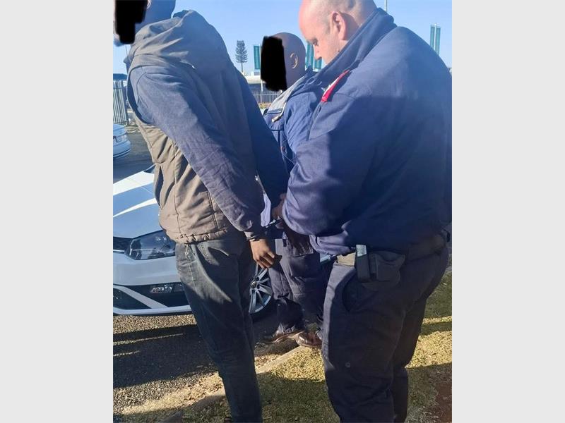 Fox Security and the SAPS tracked down the getaway vehicle a day after the robbery, leading to the arrest of the suspects who are now in police custody.