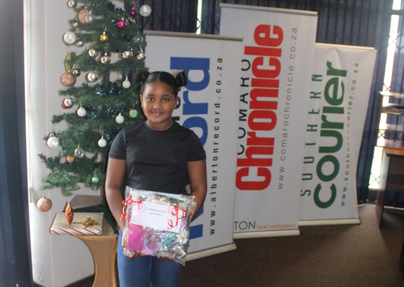 Isla Maritz is the winner of the Comaro Chronicle’s Kids Christmas newspaper game. Congratulations to our festive star.