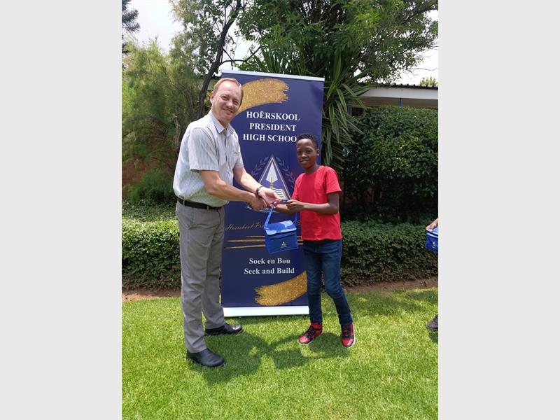 The principal made Grade Eight learners feel at home on the first day.