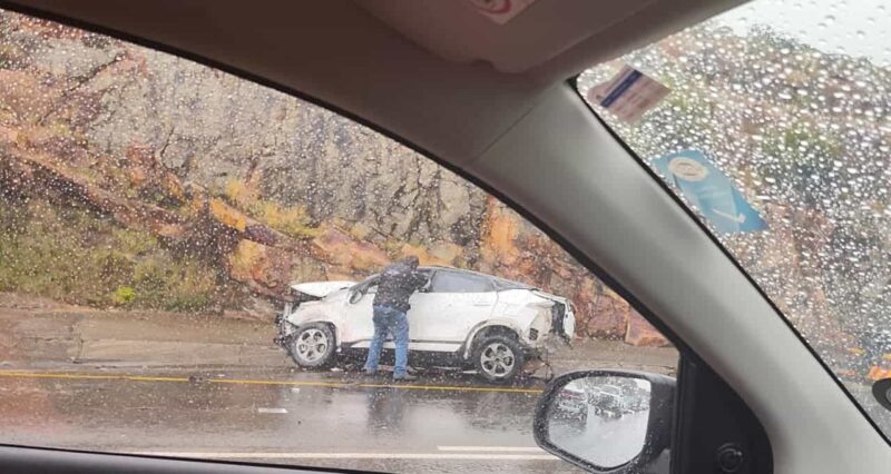 Drivers are urged to proceed with caution, especially in wet weather conditions.