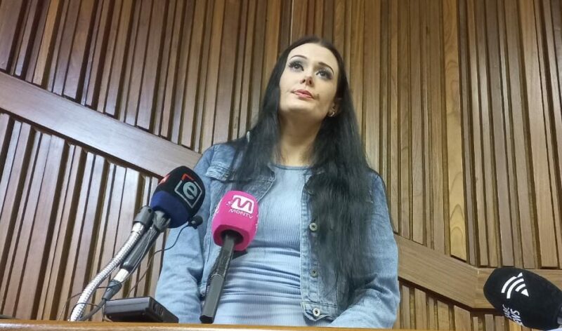 State advocate Rolene Barnard challenges Amber Lee Hughes on bail bids, social media posts and alleged threats as sentencing proceedings continue in the Johannesburg High Court.