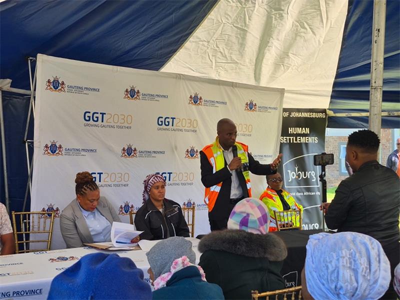 The Gauteng government prioritises housing for disabled, elderly, and child-headed households.