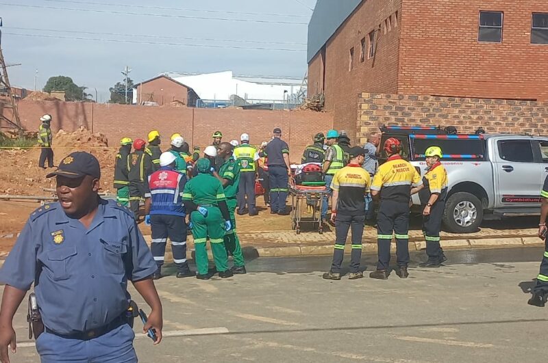 Rescue teams work tirelessly at a construction site in Ormonde after a slab collapse leaves four dead and multiple people trapped under debris.