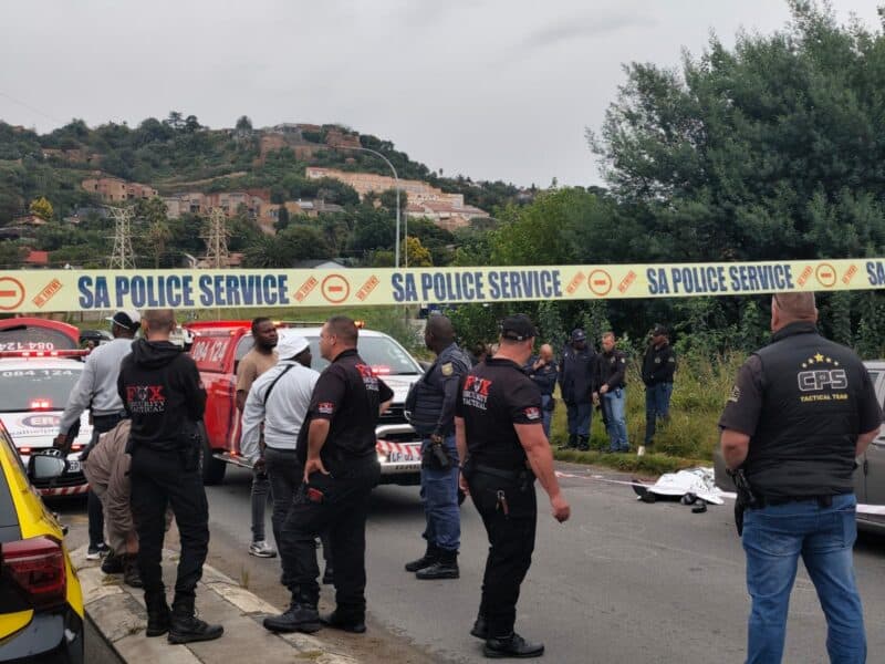 Emergency services and law enforcement are on the scene at the corner of Lois Avenue and Skukuza Road following a shooting.