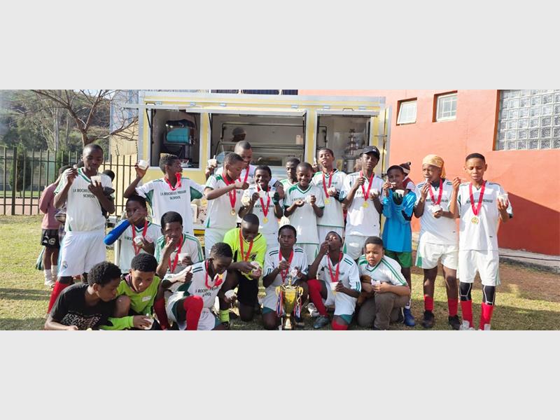La Rochelle Primary School defeated defending champions Rewlatch Primary School 3-0 to win the 11th Horizon International High School Soccer Tournament.