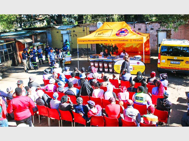 Residents receive safety kits as officials warn of rising shack fires, carbon monoxide poisoning and burn injuries during winter months.