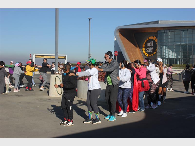 Secret Sunrise transformed Mall of the South into a space of celebration as people of all ages gathered to dance, connect and honour Mandela Day.