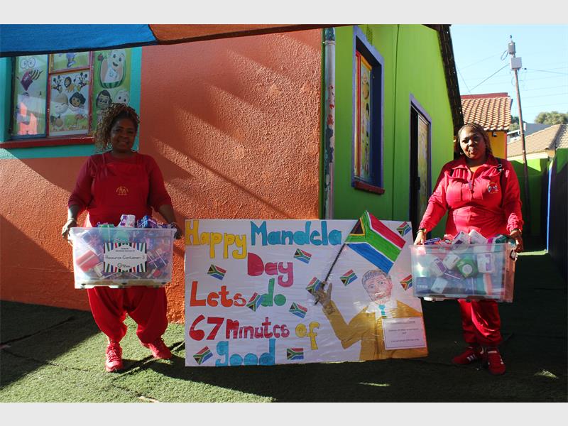 The parents and learners came together to help young girls at Ormonde Primary School attend class with confidence and dignity.