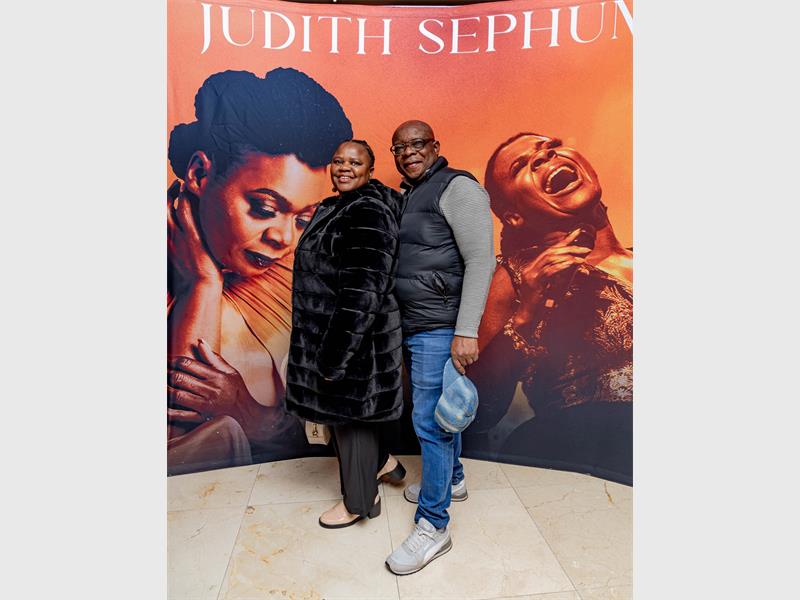 The Afro-jazz icon delivers a soulful evening at Emperors Palace, with Ormonde soccer legend Lucky Lekgwathi among those celebrating her memorable performance.