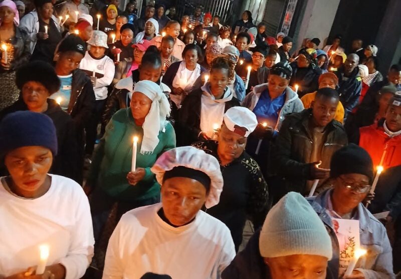 Ward 124 residents gathered to remember Sikhepe and stand against gender-based violence and crime.