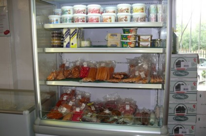 Delicious viennas, sausages and dairy products available.