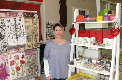 Brenda van der Molen in her shop, You Inspire Me.