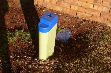 The new water meter which was installed on February 14 this year.  