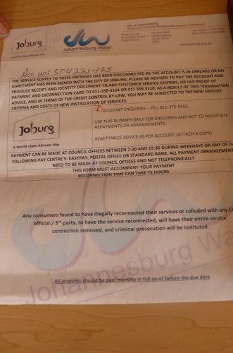 The document which was found in the gate with the wrong account number.