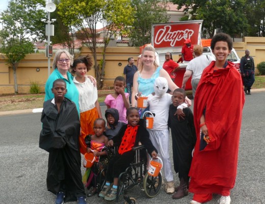 Thea and Pippa Jarvis with some of their children.