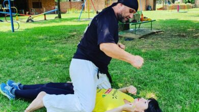 Gary and Leilani during her first class