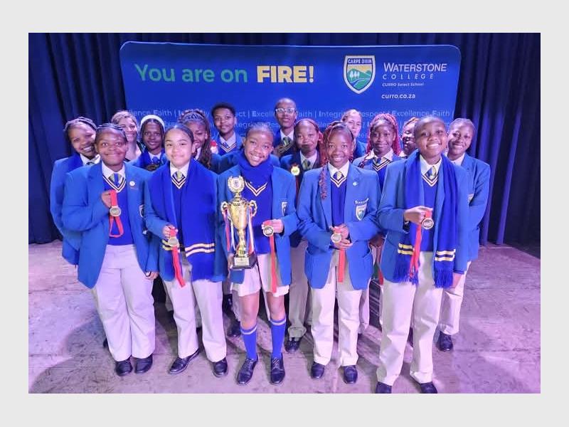 The Waterstone College girls’ first football team won the Penryn College tournament and were honoured at assembly with medals for their hard work and outstanding performance.