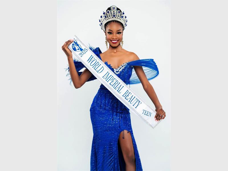 Natacia Mokoena from Devland wins WIB Teen International title as six delegates sweep key categories at World Imperial Beauties International Pageant.