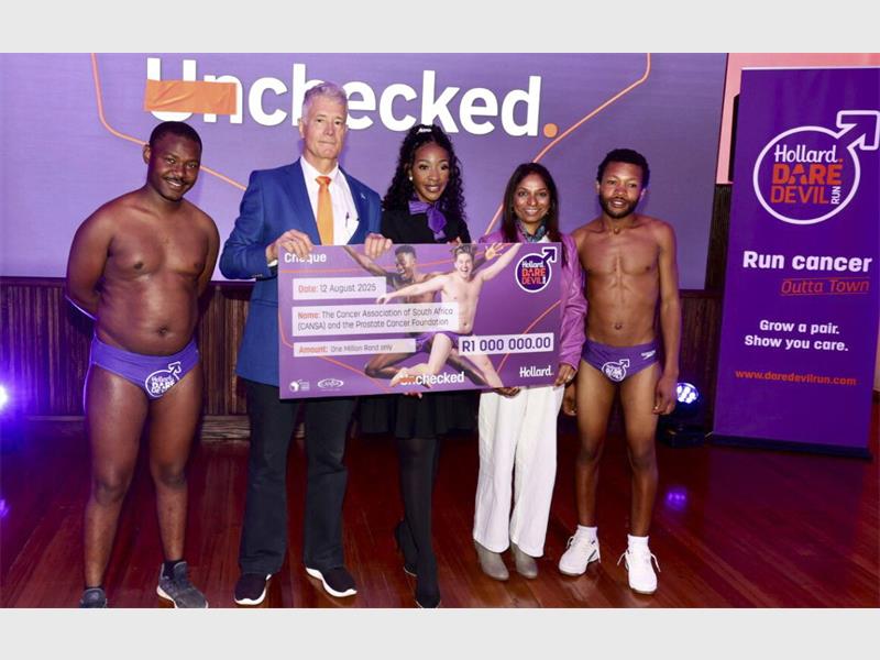 The Hollard Daredevil Run invites men to race in purple Speedos, pushing the conversation on cancer testing and saving lives.