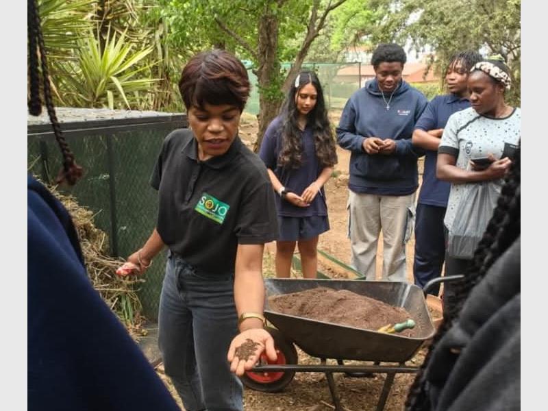 Grade 11 learners get hands-on experience with community gardening, enjoying fresh produce and taking home seeds to grow at home.