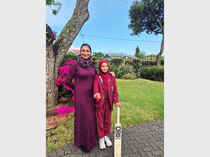 She is the first girl to make a provincial team for the school in cricket.