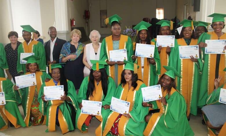 A ceremony in La Rochelle honoured men and women who completed skills programmes aimed at empowering vulnerable communities across Africa.