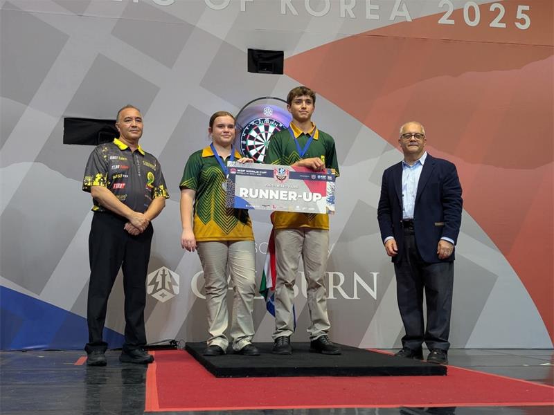 The teen darts star impressed in Seoul, gaining valuable experience and winning a silver medal for SA.