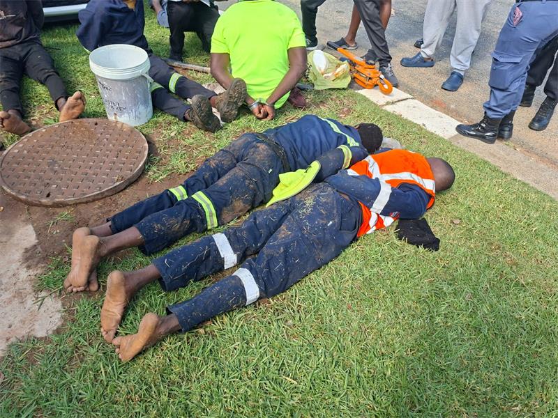 The swift joint operation between community patrollers, private security firms and law enforcement led to the arrest of the suspects.