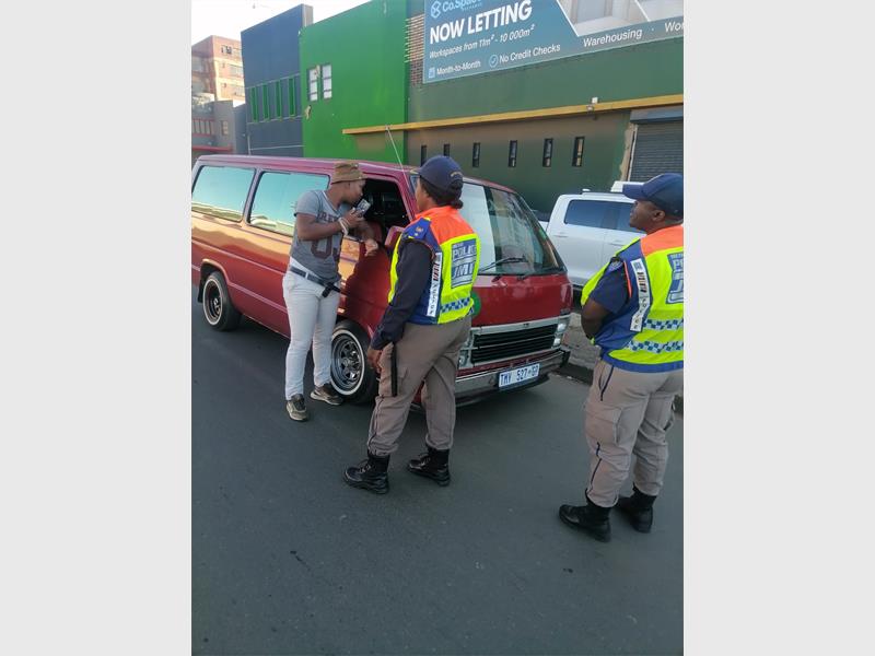 High traffic volumes and major transport routes came under scrutiny as JMPD officers enforced traffic laws in Johannesburg South.