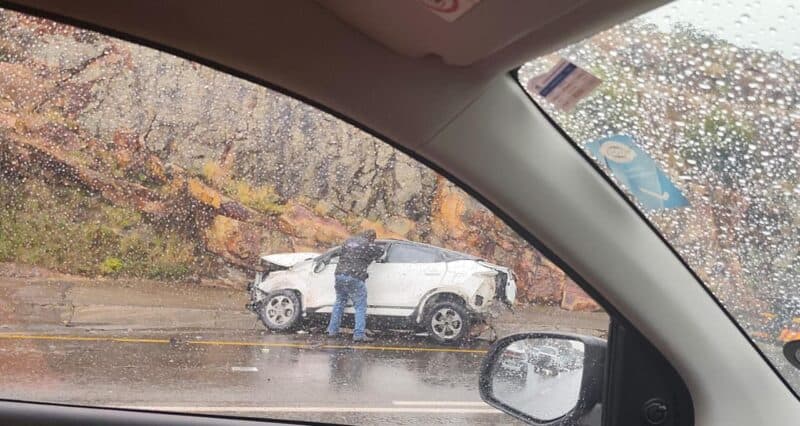 Drivers are urged to proceed with caution, especially in wet weather conditions.