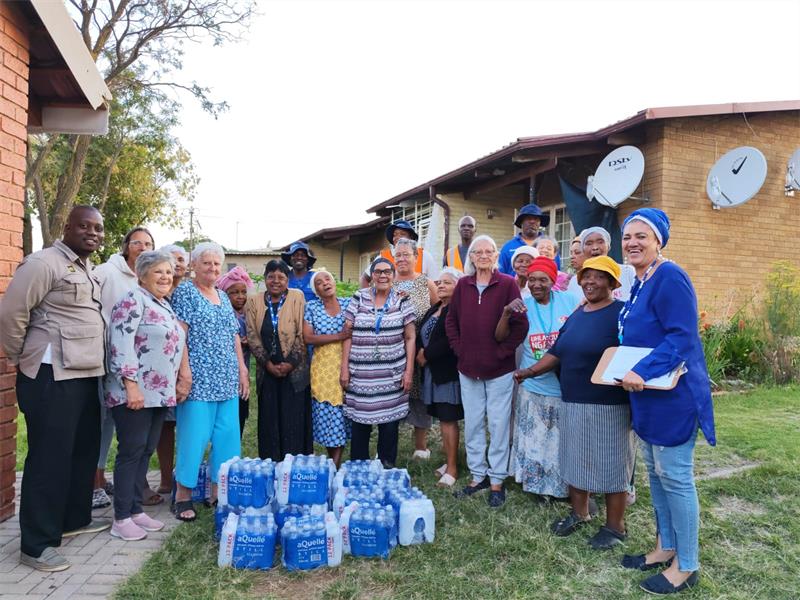 The retirement villages received much-needed water supplies, with residents expressing joy and gratitude for the support.