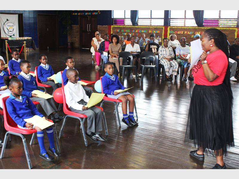 Young leaders selected from 195 learners pledge to lead with integrity, respect and a commitment to making their school a welcoming space