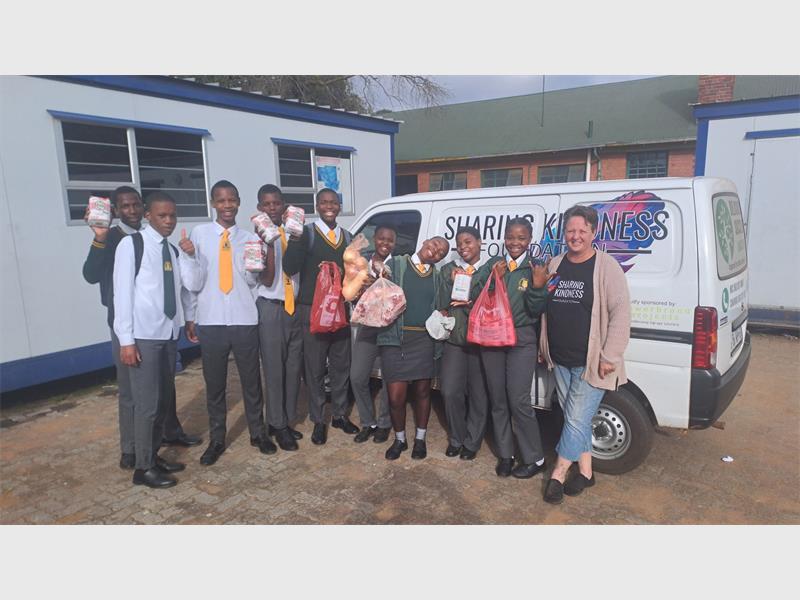 Sharing Kindness Foundation calls for food donations to sustain Saturday meals supporting Grade 11 and matric students at Elethu Themba Public School.