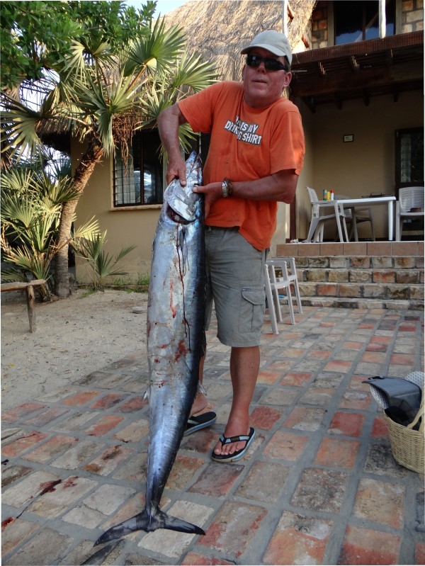 Ian Irvine caught a 26kg barracuda in Ponta de Barra in Mozambique On Friday, 10 January. 