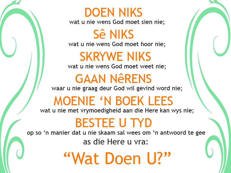 wat doen u