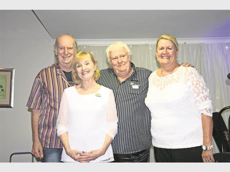 Spider Murch, Gwyn McLeod, Graham Boyle and Jenny Perkins at 21 Club Christmas in July luncheon.