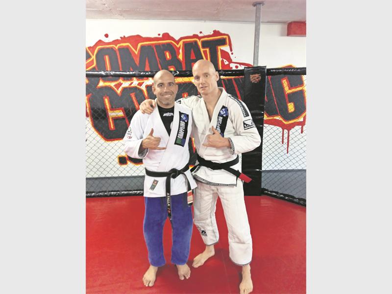 Founder and head coach of the Rio Grappling Club, Roberto Atalla of Brazil with Team MMA coach, Morne Swanepoel.