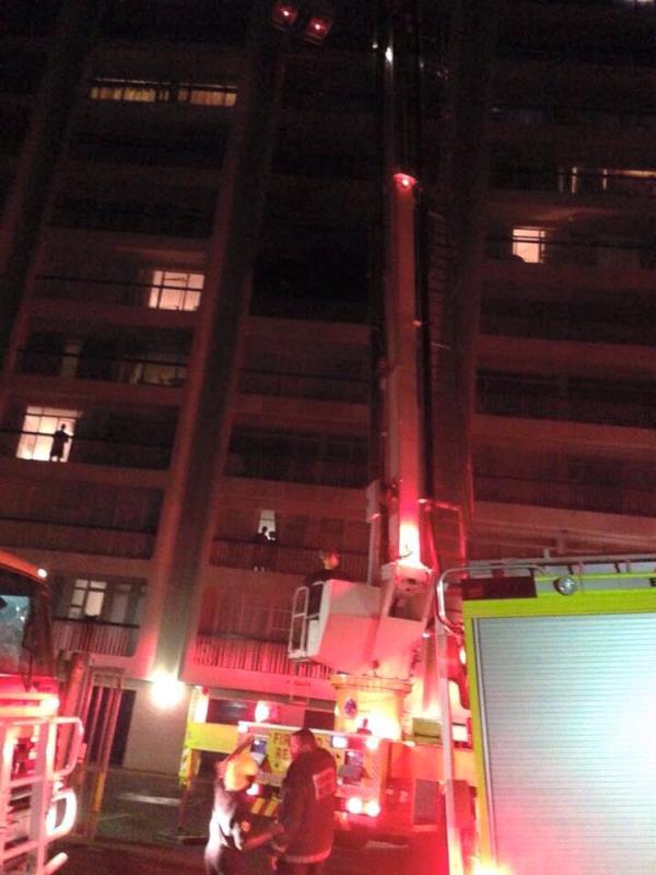 A fifth storey flat on fire at Elgro flats on Friday night, 11 December.
