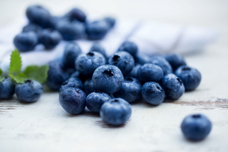 Fresh ripe blueberries