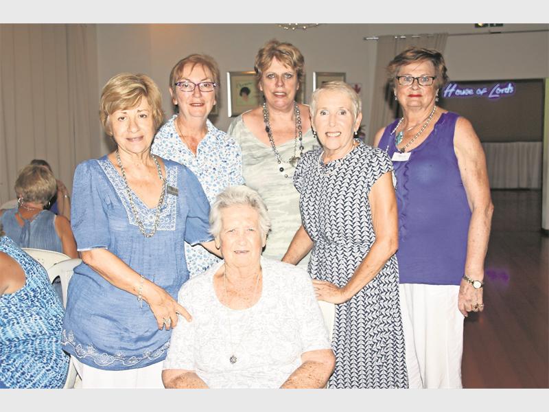 21 Club January birthday girls Brenda Liversage, Jacqui Fouche, Aafke Horwood, Yvonne Burke and Marie van der Walt and Sue Johnson (seated).