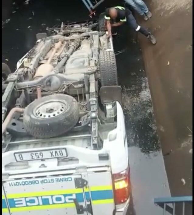 WATCH: Police van lands on its roof in Prospecton | South Coast Sun