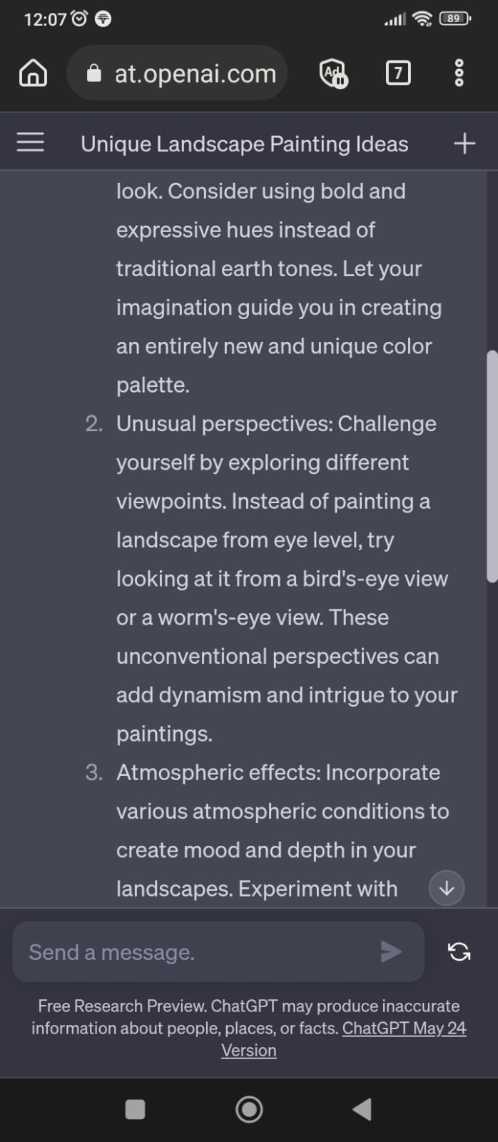 ChatGPT Landscape Question Page 2
