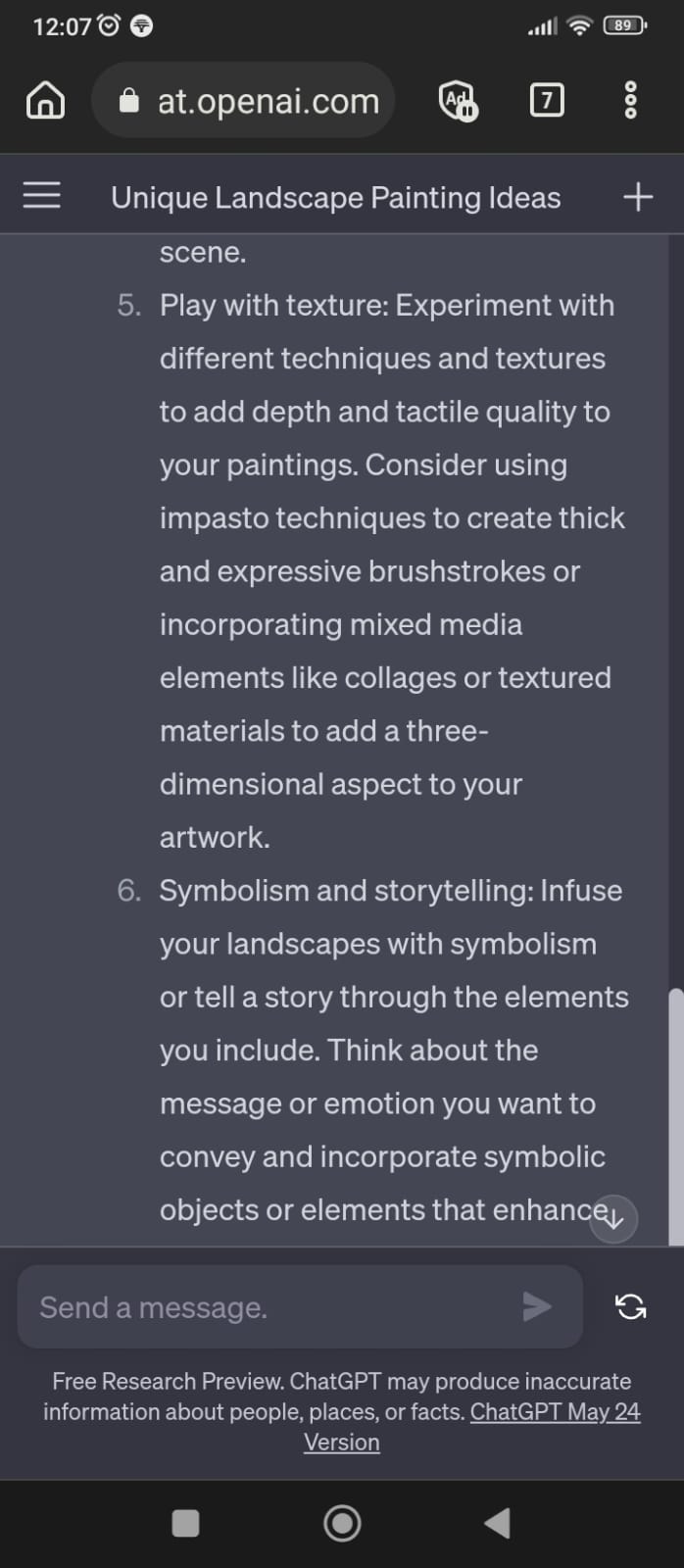 ChatGPT Landscape Question Page 4
