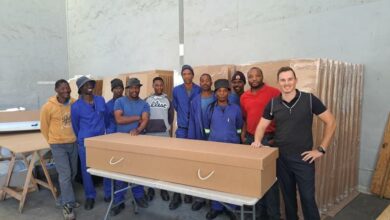 cardboard coffin