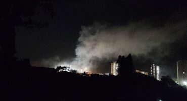 Smoke from a fire in Doonside